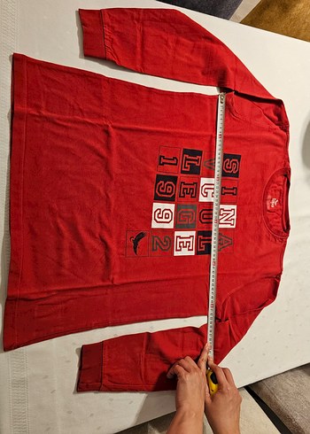 Kırmızı Sweatshirt Sınav koleji okul forması