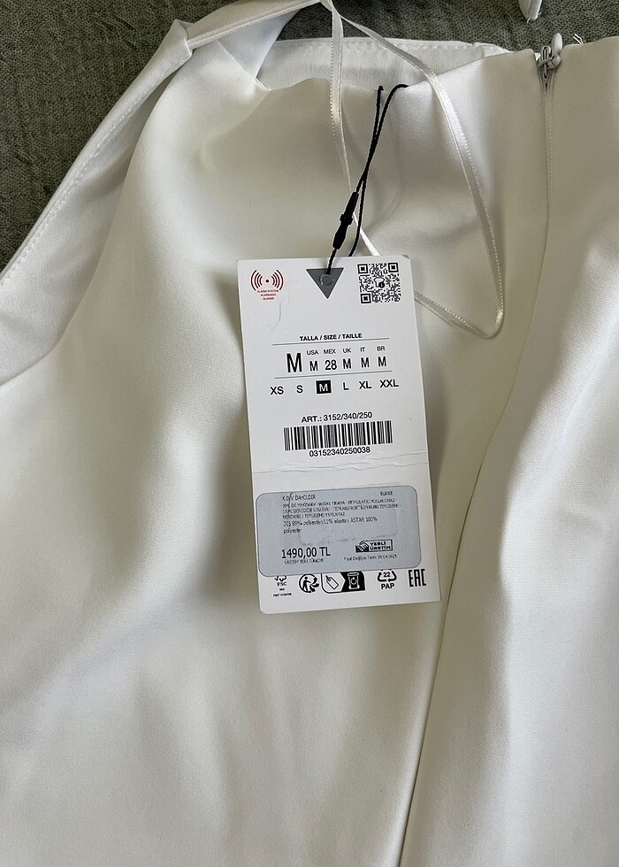 Zara Beyaz Elbise - Görsel 4