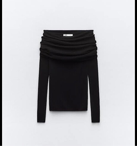 Zara off-shoulder omzu açık kazak bluz - Görsel 2