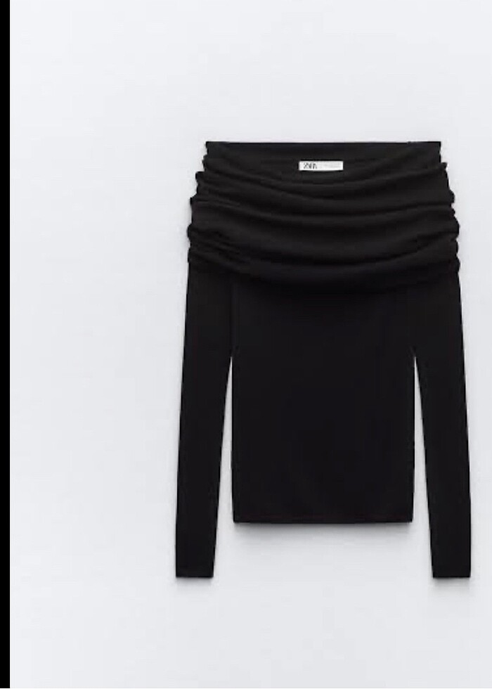 Zara off-shoulder omzu açık kazak bluz - Görsel 2