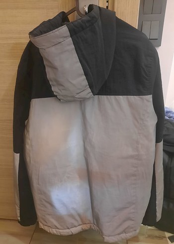 NASA Baskılı Gri Erkek yağmurluk - Görsel 4