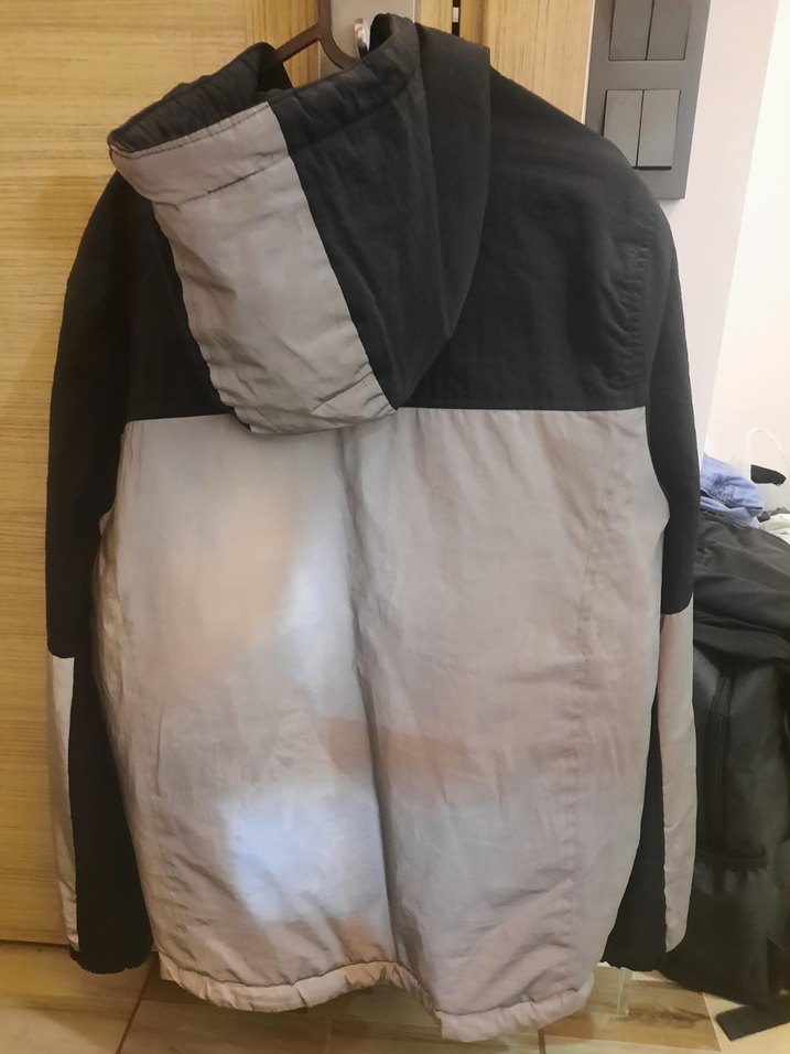 NASA Baskılı Gri Erkek yağmurluk - Görsel 2