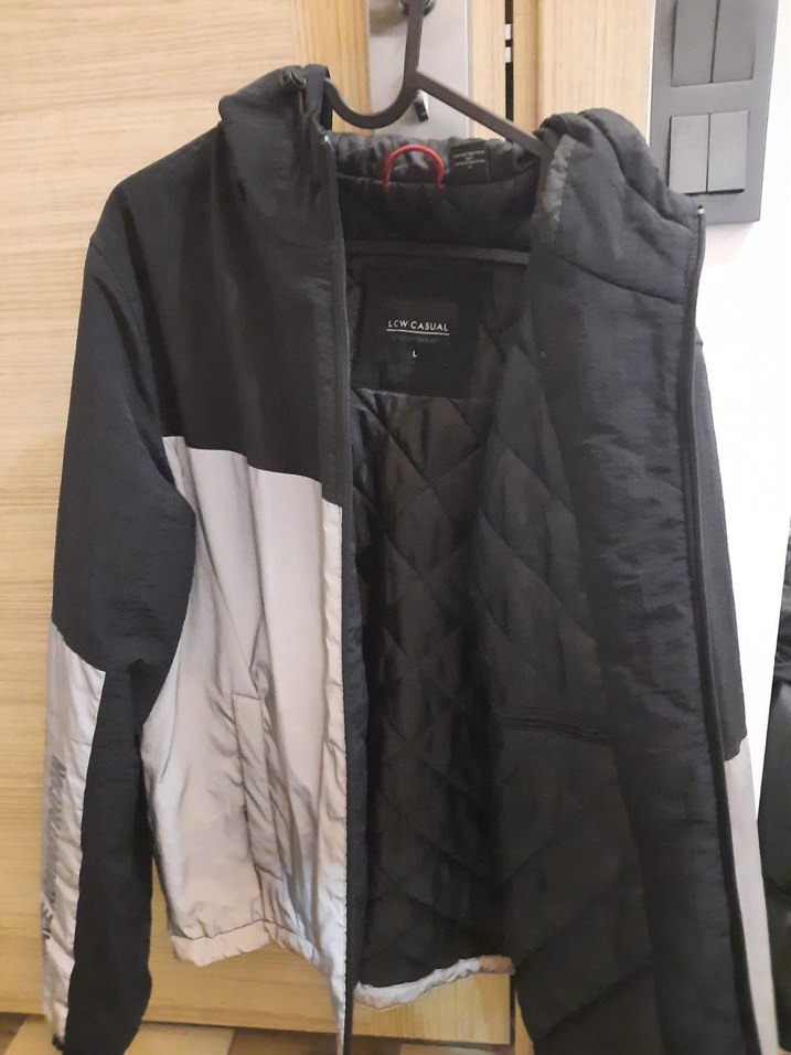 NASA Baskılı Gri Erkek yağmurluk - Görsel 3