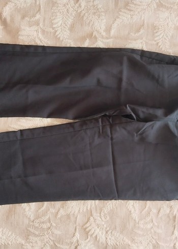 42 Beden Kadın Siyah Kumaş Pantolon Midi Boy