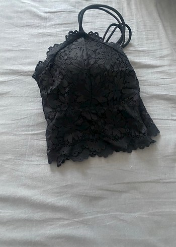Siyah Dantelli Gotik Bralet - Görsel 4