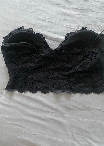 Siyah Dantelli Gotik Bralet - Görsel 3