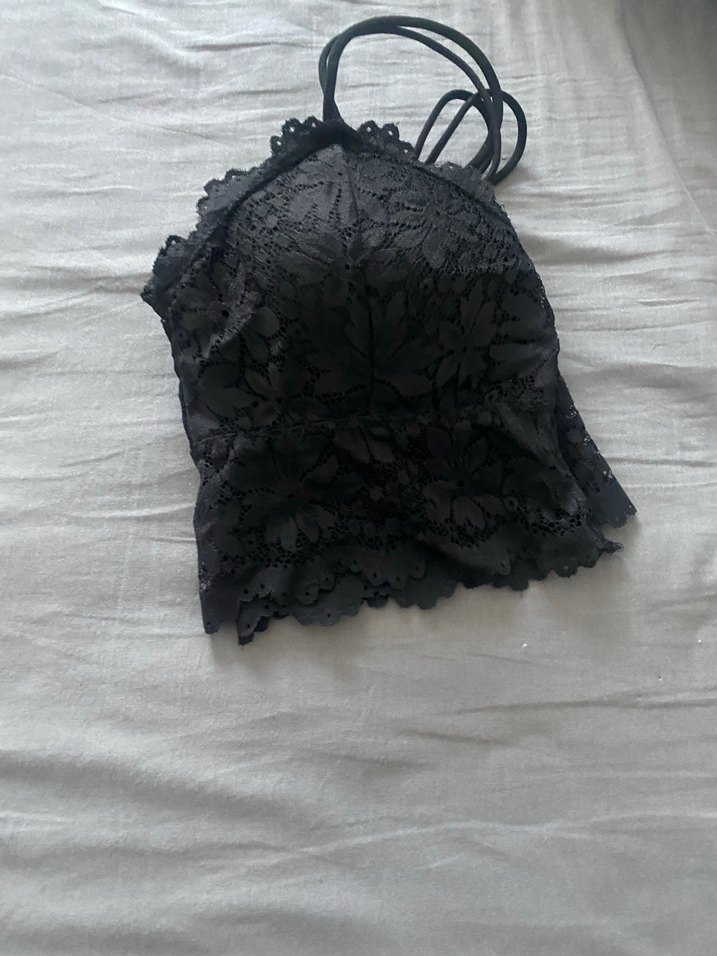 Siyah Dantelli Gotik Bralet - Görsel 4