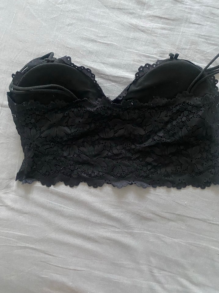 Siyah Dantelli Gotik Bralet - Görsel 3