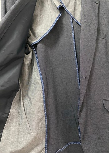 Düğmeli Gri Erkek Ceket - Görsel 5
