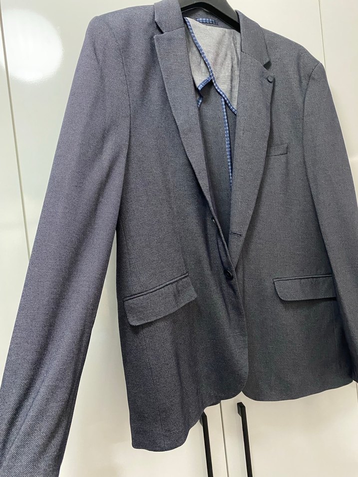 Düğmeli Gri Erkek Ceket - Görsel 2