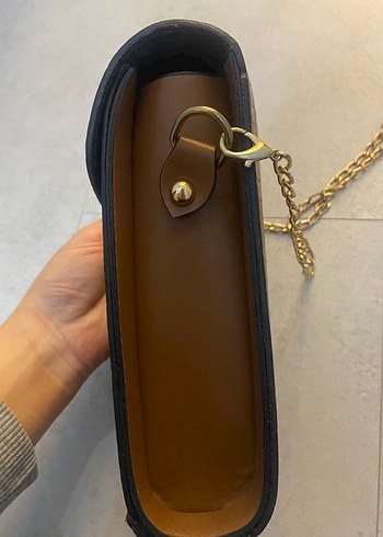 Kahverengi Deri Yılan Desenli Vintage Kadın Çanta - Görsel 3