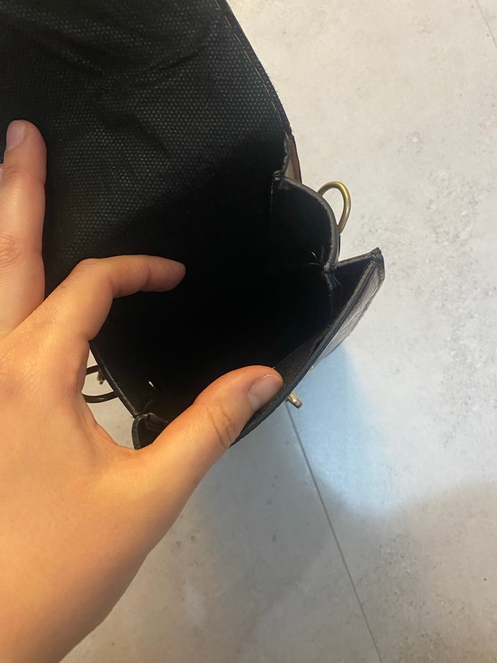 Kahverengi Deri Yılan Desenli Vintage Kadın Çanta - Görsel 5