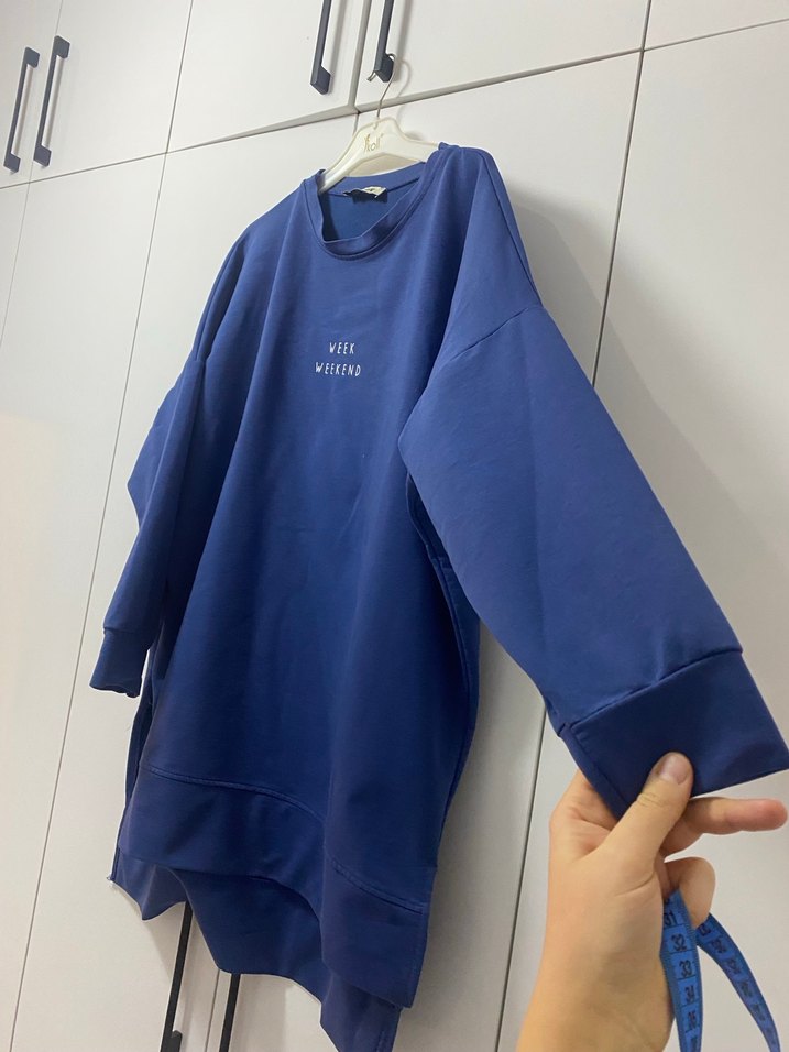 Mavi Oversize Sweatshirt Mini Boy - Görsel 2