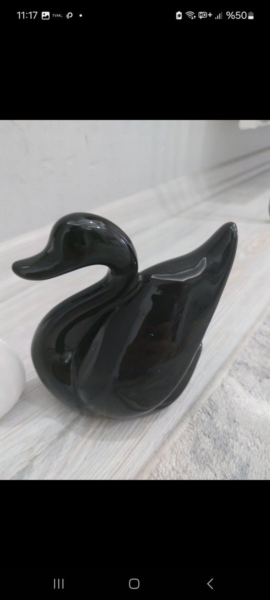 Beyaz ve Siyah Kuğu Biblo Seti - Görsel 3