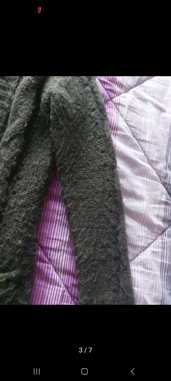 haki Uzun Kollu Örgü Kadın Hırka - Görsel 3