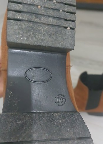 Kahverengi Süet Kadın düz bot - Görsel 5