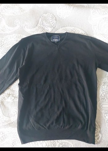 Erkek Siyah Regular Fit Pamuklu kazak - Görsel 4