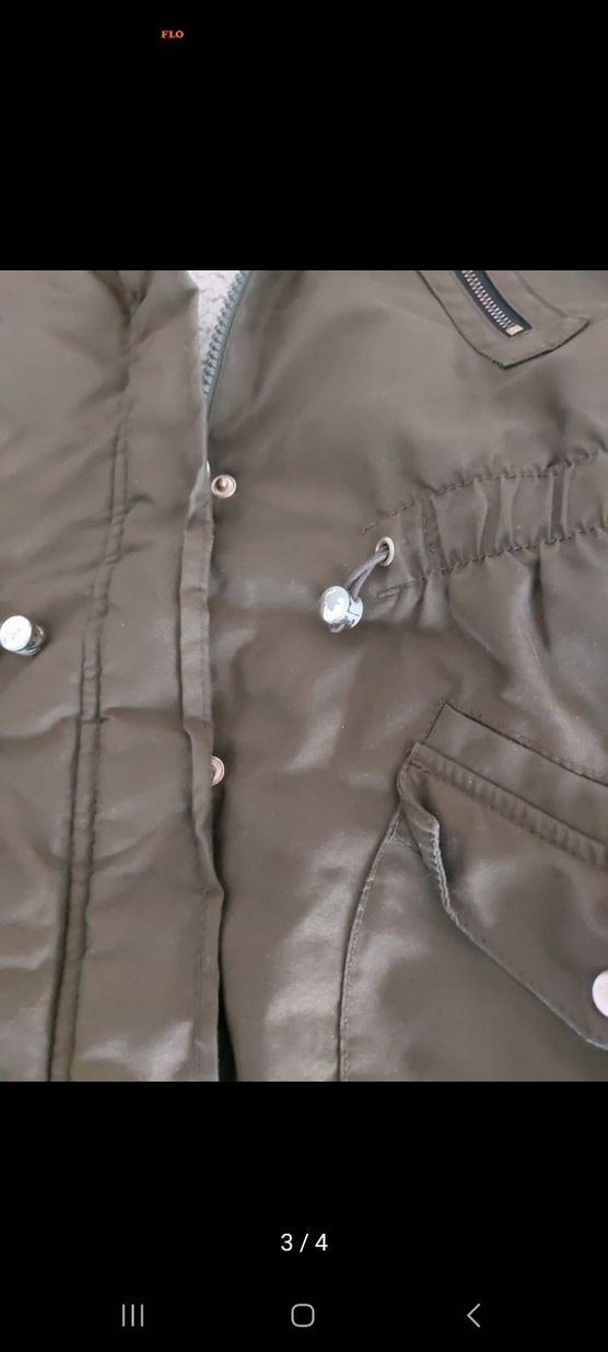 Kürklü Kapüşonlu hakii cocuk Mont - Görsel 3