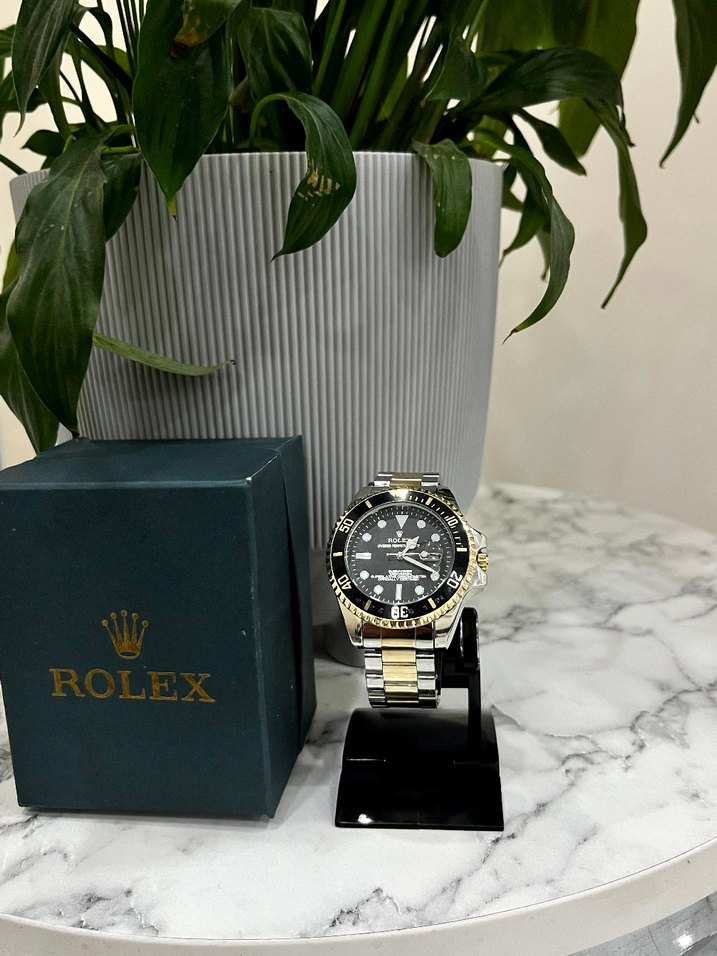 Rolex Modern Klasik Mavi Erkek Saat - Görsel 5
