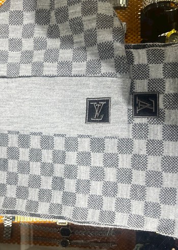 Gri LV Atkı Bere seti - Görsel 2