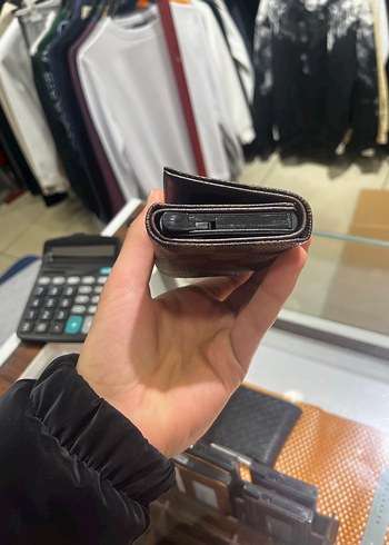 Kahverengi Kareli Deri erkek Cüzdan - Görsel 5