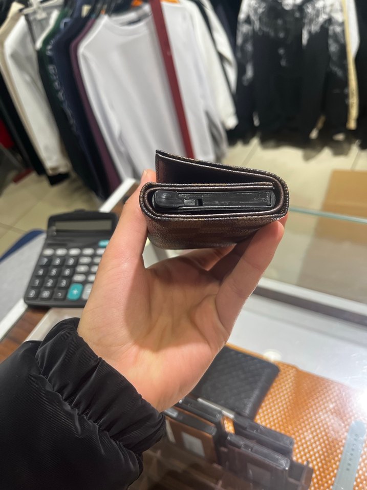 Kahverengi Kareli Deri erkek Cüzdan - Görsel 5