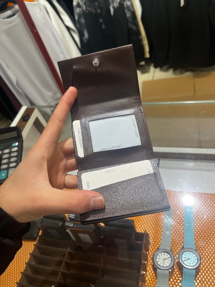 Kahverengi Kareli Deri erkek Cüzdan - Görsel 4