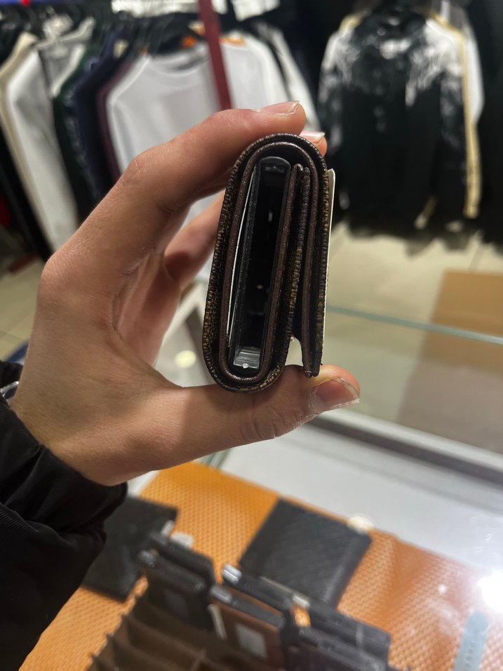 Kahverengi Kareli Deri erkek Cüzdan - Görsel 2