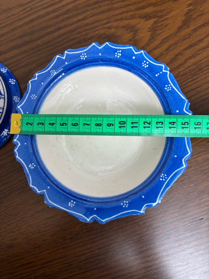 Mavi Çiçek Desenli Çini 
Küçük Kapaklı Tabak - Görsel 3