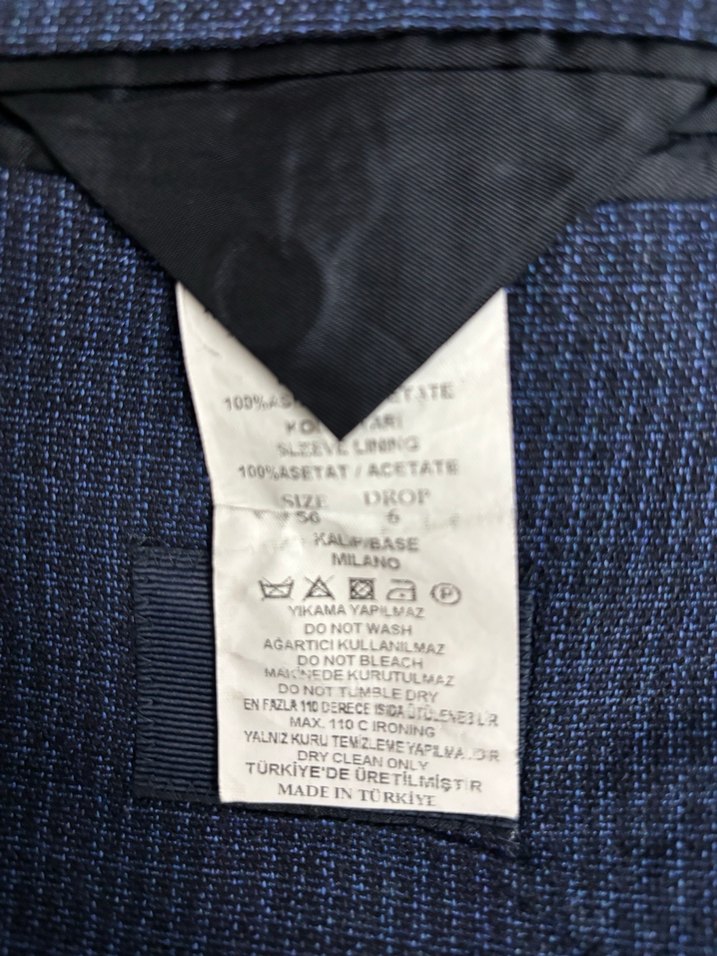 W Collection Mavi Düğmeli Erkek Ceket - Görsel 5