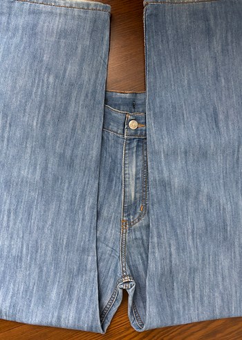 Düz Kesim Mavi Kot Pantolon - Görsel 4