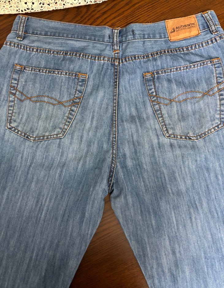 Düz Kesim Mavi Kot Pantolon - Görsel 2