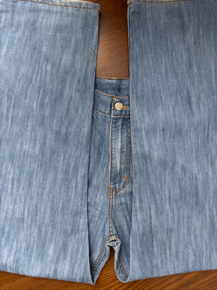 Düz Kesim Mavi Kot Pantolon - Görsel 4