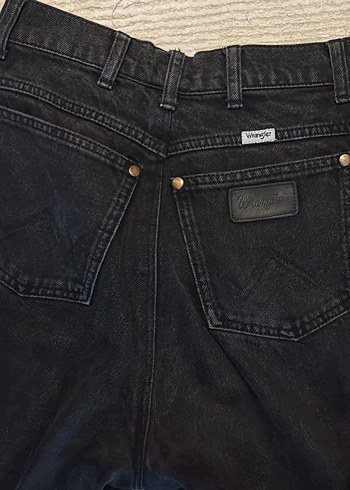 Wrangler Siyah Midi Boy Rahat Kesim Kadın Kot Pantolon WRANGLER