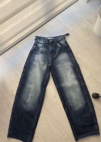 Kadın Lacivert Bol Kesim baggy Pantolon