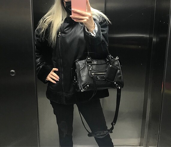 Zara model biker siyah ceket