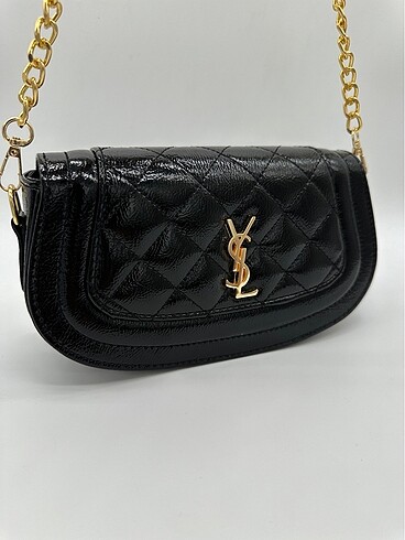 YSL desenli oval çanta rugan