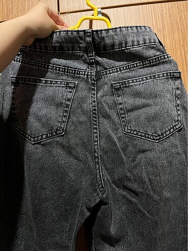 Diğer Gri wide leg kot pantolon