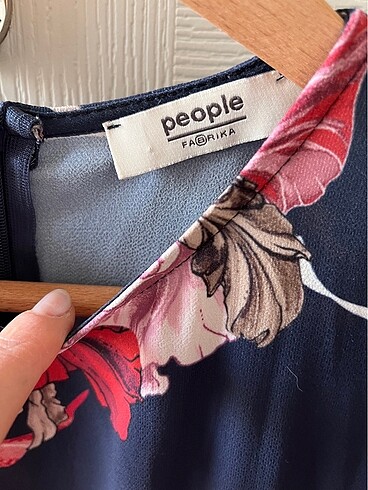 xs Beden lacivert Renk People by fabrika elbise