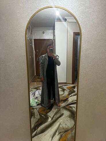 l Beden gri Renk Uzun yeni kap