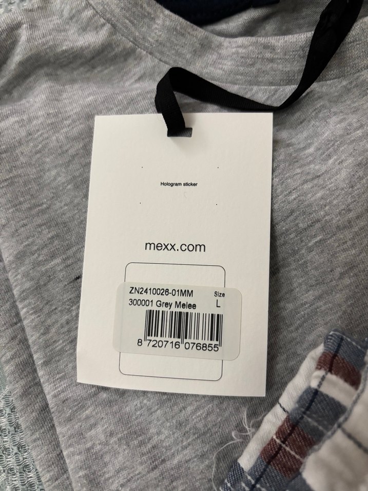 Mexx Gri Erkek Pijama Takımı, Uzun Kollu, Rahat Kesim - Görsel 2