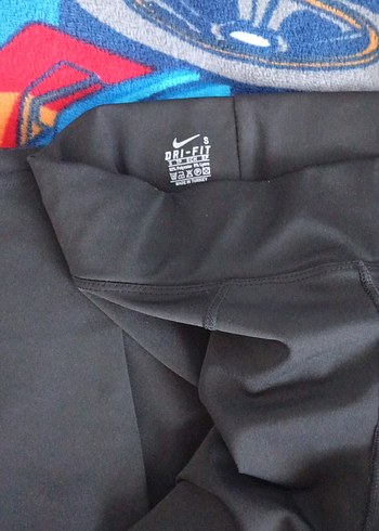 s Beden Kadın Siyah Spor Tayt Velcro Detaylı