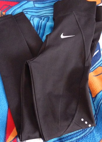 Kadın Siyah Spor Tayt Velcro Detaylı