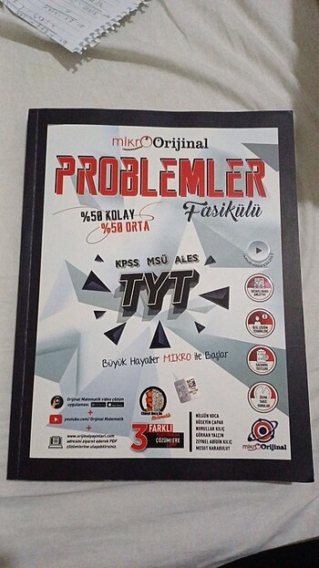 Orjinal yayinlari tyt matematik problemler 