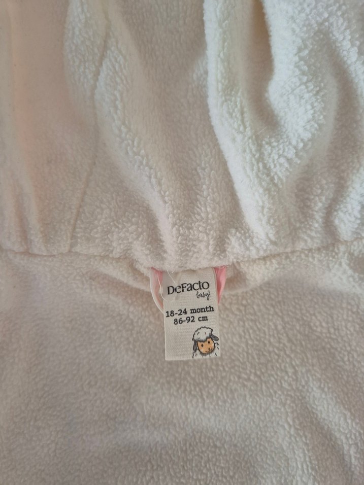 Kız Çocuk Kapüşonlu Pembe Yelek - Görsel 3