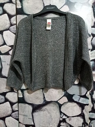 GRİ SİMLİ KIŞLIK BOLERO