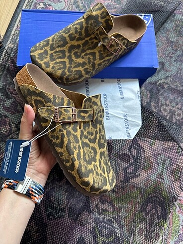 39 Beden kahverengi Renk BİRKENSTOCK BOSTON LEOPAR