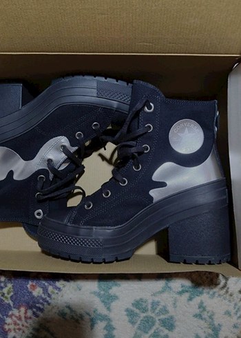 Converse Chuck 70 De Luxe Siyah Platform Topuklu Spor Ayakkabı - Görsel 3