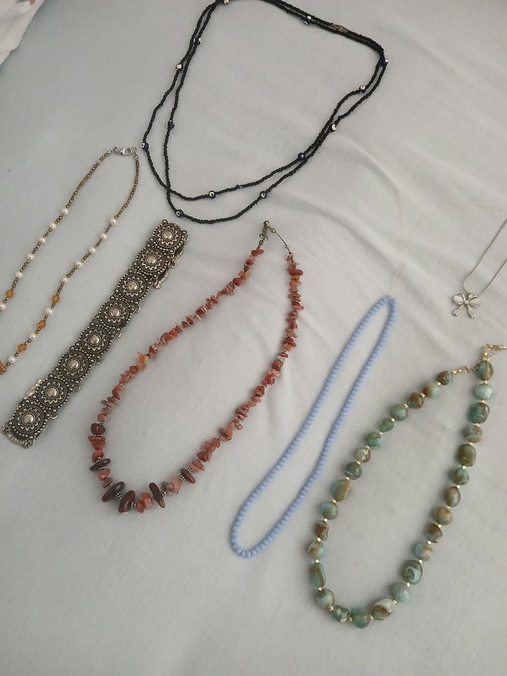 Bohem Çok Renkli Boncuklu Kolye - Görsel 2