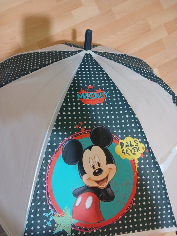 Renkli Mickey Mouse Desenli erkek çocuğu Şemsiye - Görsel 2
